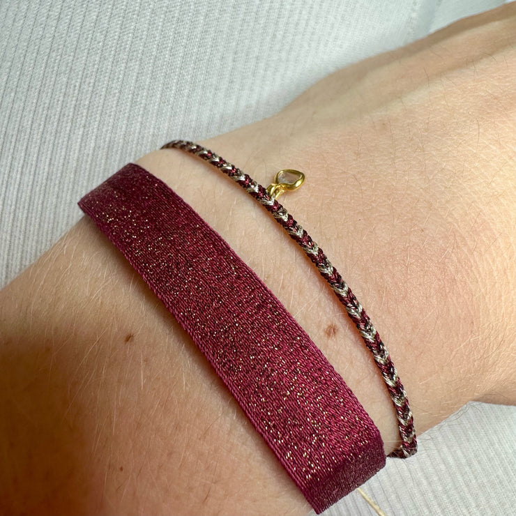 Handmade Sparkle in Burgundy and Gold