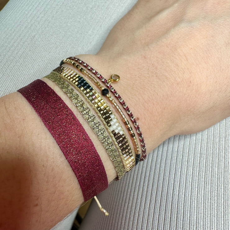 Handmade Sparkle in Burgundy and Gold