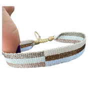 HANDWOVEN SPARKLE BASIC BRACELET IN NEUTRAL TONES