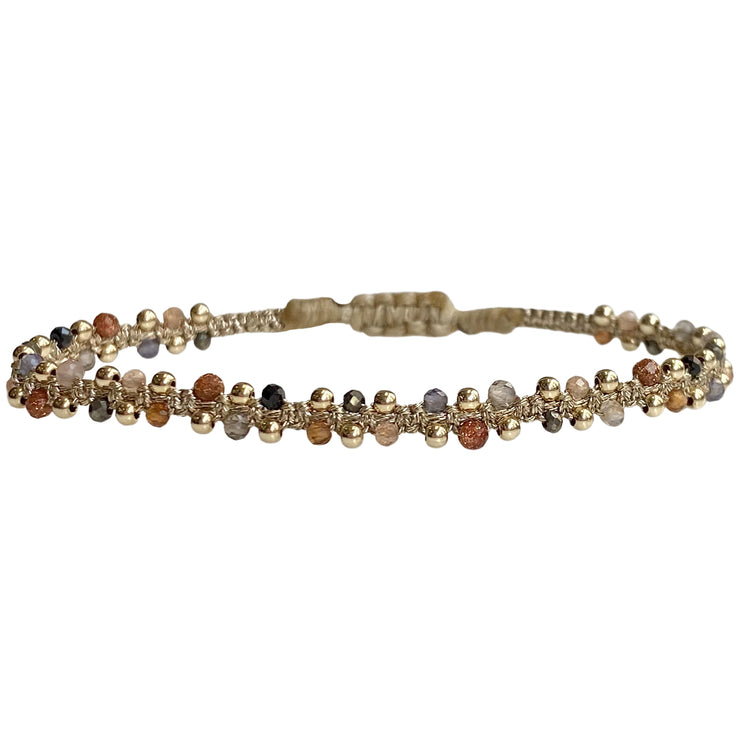 HANDMADE MARA BRACELET FEATURING GEMSTONES AND GOLD DETAILS