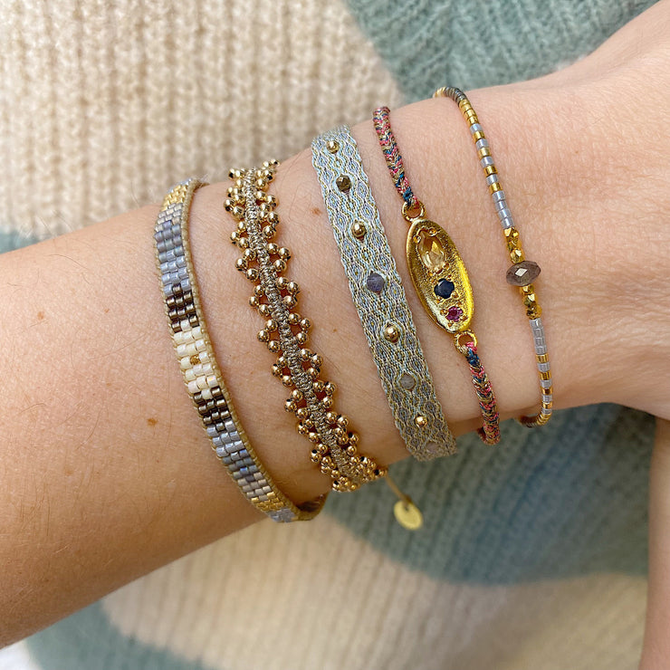 Beautiful Set of Miyuki Bracelets/ Teal and Gold Rose Miyuki Bracelets / Handmade  Bracelet / Friendship Bracelet - Etsy