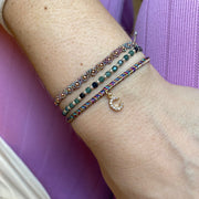 PETITE HANDMADE BRACELET FEATURING LETTER C ZIRCON CHARM