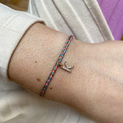 PETITE HANDMADE BRACELET FEATURING LETTER K ZIRCON CHARM