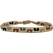 This cool bracelet is handwoven by our team of artisans in Colombia using Japanese glass beads.   Wear it with your favourite accessories !  Details:      Women Bracelet     Japanese glass beads     Handwoven adjustable bracelet     Width 5mm     Can be worn in the  water