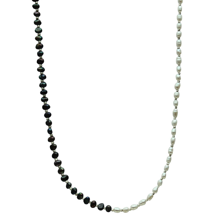 Hanauma Pearls and Silver Beads Necklace