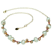Hanauma Pearl and Gold Beads Necklace Set