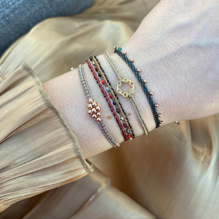 HANDWOVEN BRACELET IN DARK TONES