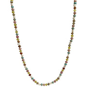 Have fun layering all our new colourful necklaces, metal chains and pearls in different lengths . it will give you a great casual look for the office, dates and parties!   Details:  -Handmade Necklace  - Rhodonite, Jade Olive, Sea Sediment Jasper and Mother of Peal stones    -14k gold filled beads  -Size: 43cm  -Drop:22cm  -Extension 2cm