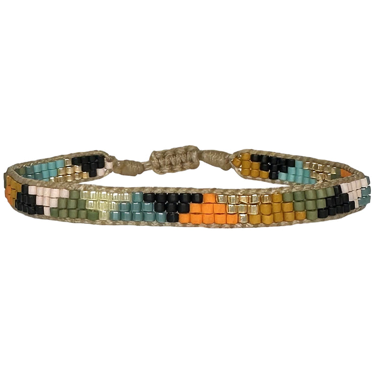 Details:      Women Bracelet     Japanese glass beads     Handwoven adjustable bracelet     Width 5mm     Can be worn in the  water