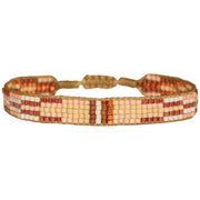 This cool bracelet is handwoven by our team of artisans in Colombia using Japanese glass beads.   Wear it with your favourite accessories !  Details:      Women bracelet     Handemade bracelet      Japanese glass beads     Adjustable bracelet     Width 9mm