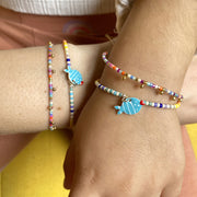 MAMA & ME HANDMADE BRACELET SET WITH GOLD DETAILS IN BRIGHT TONES