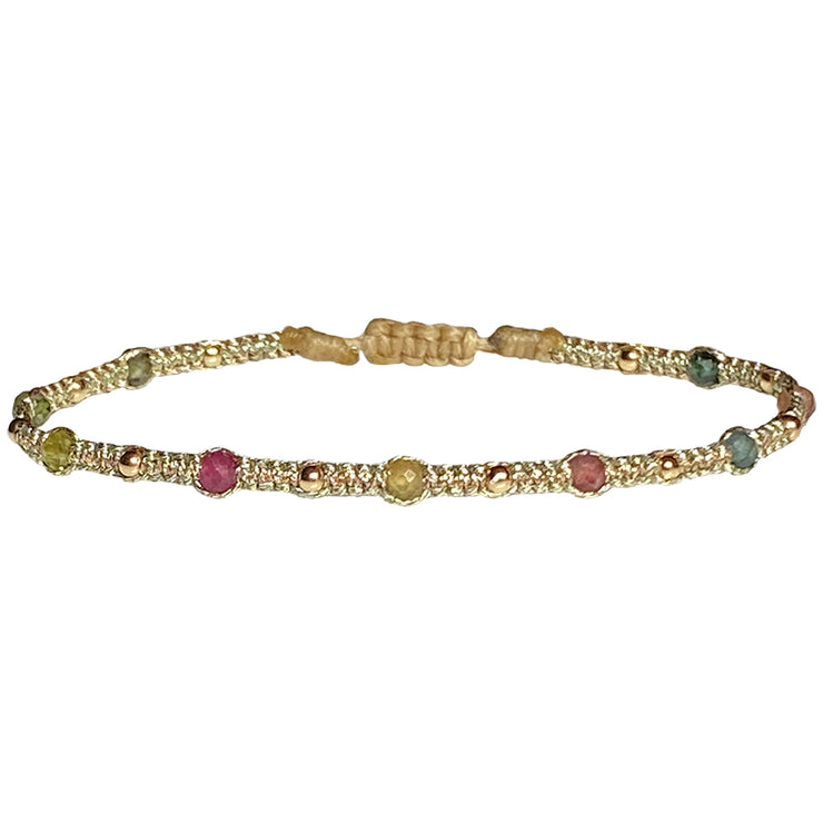 Stonesand Bracelet With Watermelon Tourmaline and Rose Gold