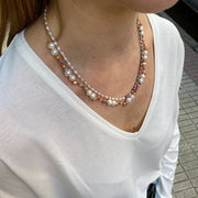 Hanauma Pearls and Silver Beads Necklace